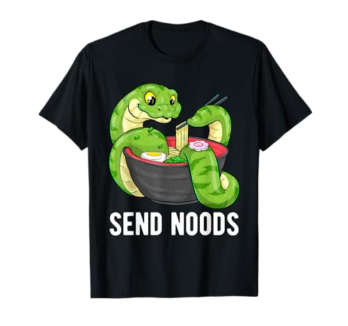Send Noods Snake Ramen Noodles Rattlesnake Camiseta