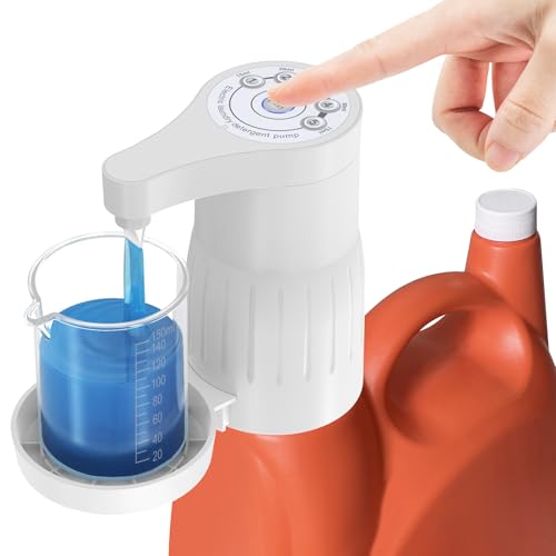 Image of Heppry Intelligent Electronic Laundry Detergent Pump, Electronic Automatic Laundry Detergent Dispenser for Liquid Detergent Containers, for Laundry Room Organization
