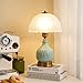 WELAISA Table Lamps Ceramic Retro Lamp for Living Room,15.7