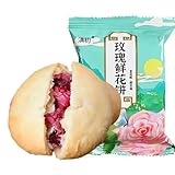 WSYLS-YAuthentischer chinesischer Blumenkuchen - Blätterteig with Rose, Lila Süßkartoffel, Matcha Fillings, Mikro süsses，180 g，Snack for Breakfast, Tea Time，knoppers Festival (Rose)