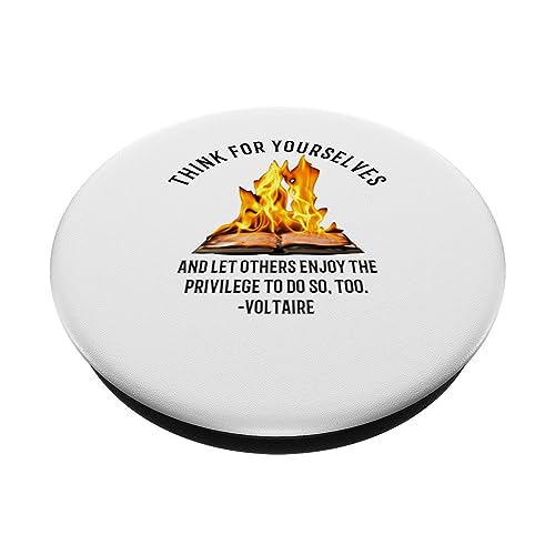 Book and Reading Lovers Banned Book Week Book Nerd Apparel PopSockets Swappable PopGrip, Black - Image 2