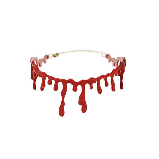 
                            ZaH Halloween Blood Choker Sexy Halloween Costume Cosplay Accessories Red
                        