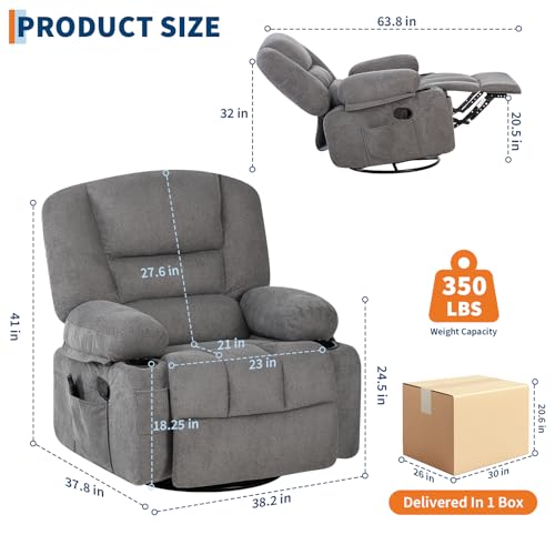Sillón Plegable Confort Gris miniatura 2