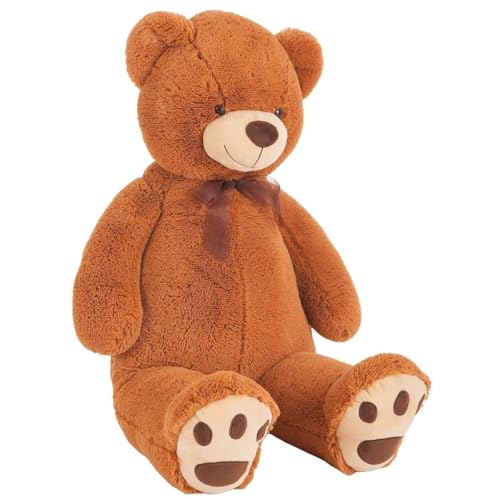 Creaciones Llopis - Oso de Peluche Gigante 100 cm Altura – Peluche XXL Súper Suave – Diferentes Modelos. (Marrón Claro)