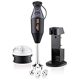 ESGE-Zauberstab M 200 JO Luxury, Jamie Oliver Stabmixer mit Zubehör und Soft-Touch-Membranschalter, bis 17.000 U/Min, 98230, Metall, Anthrazit