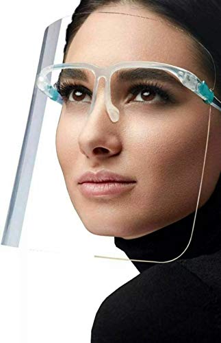 Preisvergleich Produktbild 1Above, Visier aus Kunststoff, verstellbar, transparent, resistent / Schutzschild für das gesamte Gesicht / Gesichtsschutz / Schutzfolie muss abgezogen werden