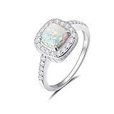 ▶ Opal Größe: 9 * 9 * 4 mm; Ringe Umfang: 52 mm