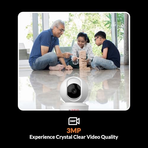 CP PLUS 3MP Resolution Smart Wi-fi CCTV Home Security Camera | 360° View | Motion Tracking | 2-Way Talk | Cloud & SD Card Support | CTC Cyber Secure Tech | 15M Night Vision | CP-E31Q 3 41 EUDwrakL