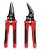 Neocraft Heavy Duty Electrician Scissor (Set of 2) - Sharp Steel Scissors for Cutting Metal Sheet, Plastic, Gardening - Grinded Cutting Edge for Durable Cutting - Can Be Used by Left-Handed People