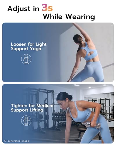 Image of FITTIN Adjustable Sports Bra for Large Bust: High Support for Workout Gym | Adjust in 3s While Wearing Customize Your Comfort Supportive Fit Full Coverage Racerback Padded for Training Yoga & C-DDD Cup