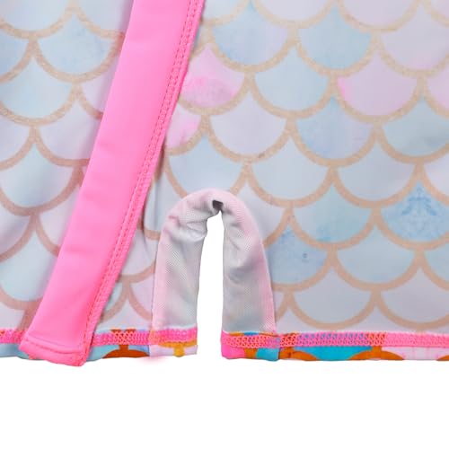 Image of HUAANIUE Toddler Girl Swimsuit Long Sleeve UPF50+ Sun Protection
