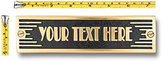The Metal Foundry Custom Text Metal Door Sign. Art Deco Style Home Décor Accessories Door Or Wall Brass Plaque. Handmade In England.