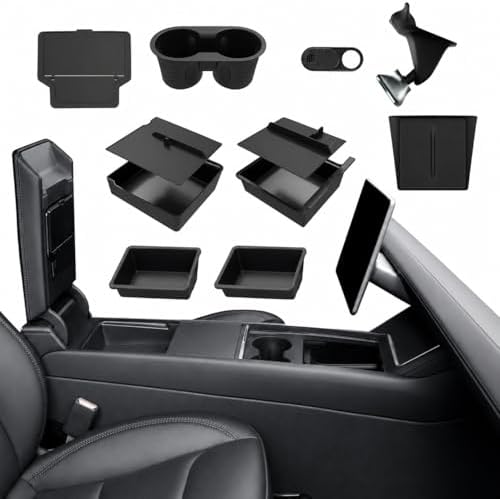 Center Console Organizer for 2025 2026 Tesla Model Y Juniper