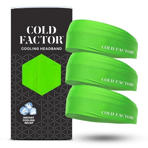 Image of COLD FACTOR Cooling Headband for Women and Men - UPF 50+ Advanced Evaporative Comfort, Instant Cooling Sweatband for Outdoor Sports, Fitness, Yoga, Hiking, Running, and Workout