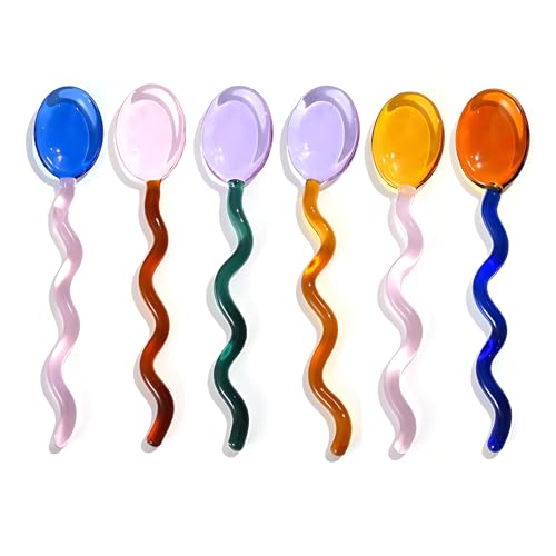 Image of Clear Glass Swizzle Spoons (Heat Resistant)