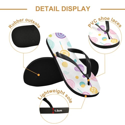 Women Beach Summer Casual Flip Flop Macaron Color LollipopQuick Dry Sandals Slipper for Men 214B26202