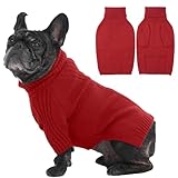 Pull à col roulé pour chien avec manches : ce pull en tricot pour chiens avec col roulé peut envelopper entièrement le cou, la poitrine et le ventre de votre animal de compagnie. Coupe plus haute dans le ventre pour une pause facile du pot, le design du pull le rend facile à mettre et à enlever