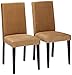 Coaster Microfiber Chairs, Cappuccino, Set of 2
