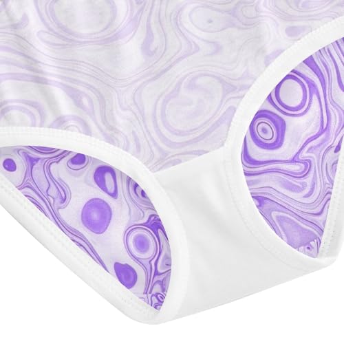 Underwear for Girls, Marble Purple Toddler Girl Briefs, Girls' Cotton Brief Underwear, 2T–8 Years4