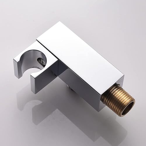 Miniatura 4 de AYIVG Soporte de pared de latón ajustable para cabezal de ducha de mano, acabado cromado
