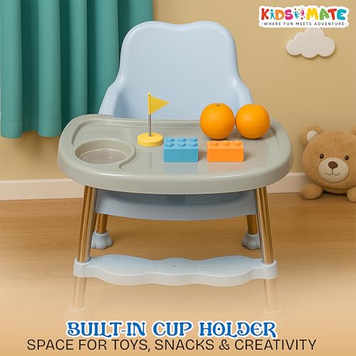 Kidsmate 3-in-1 Baby High Chair, Blue, 6-36 Months - Image 3