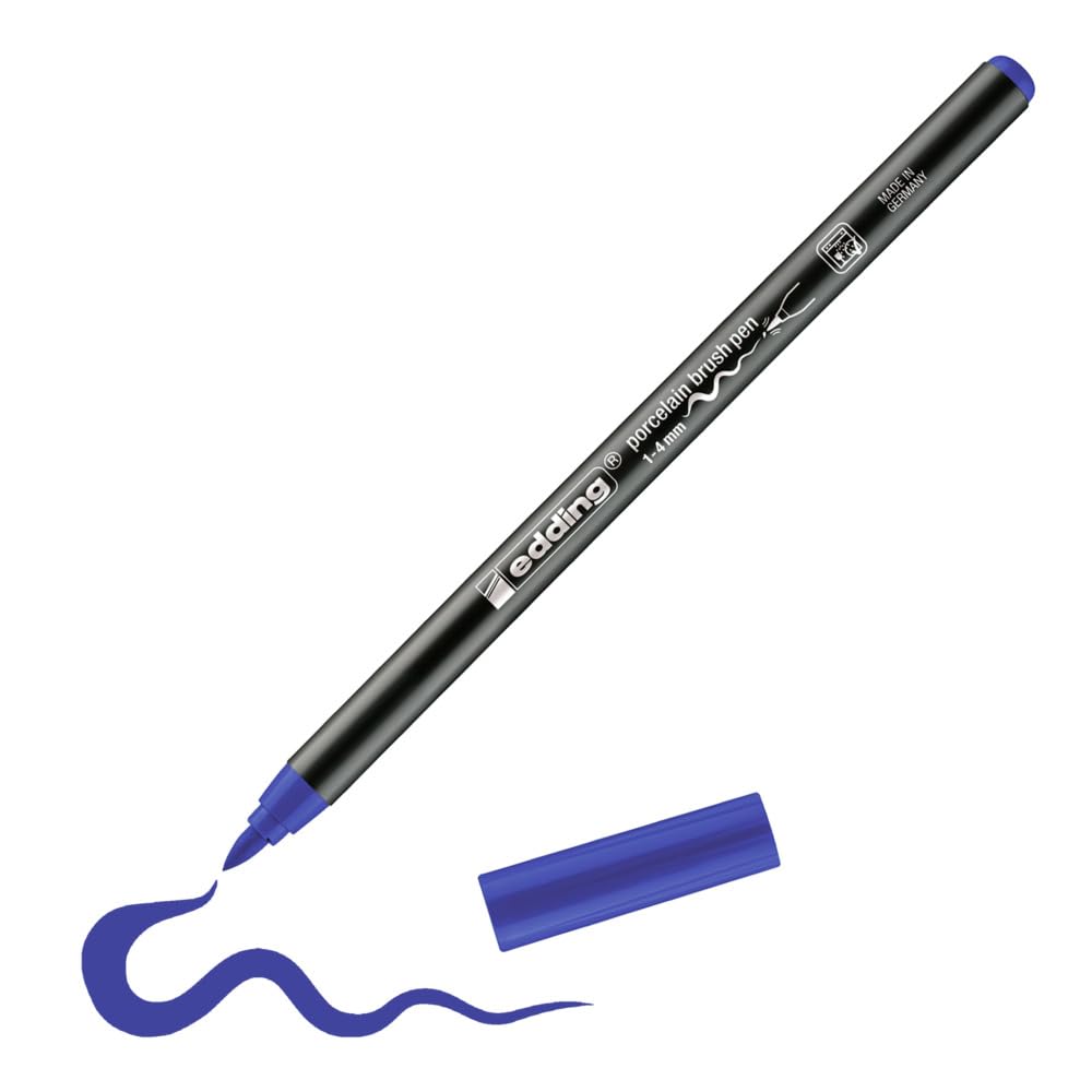 Edding Porcelain Brush Pen 4200 (1-4 MM) - Blue (003)