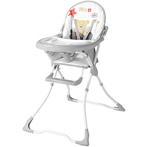 LIVINGbasics Eat & Grow Convertible Baby High Chair, with 5 Point Safety Belt, 2 Removable Tray,...