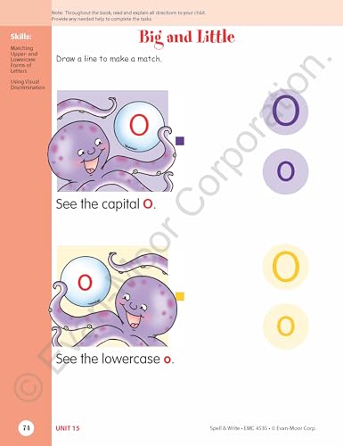 Skill Sharpeners: Spell & Write, Prek Workbook