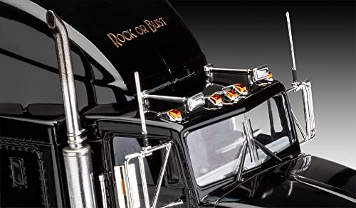 Revell RV07453 Fan-Edition, Geschenkset AC/DC Truck Rock or Bust World Tour, LKW-Bausatz 1:32, Länge 55,2 cm Fanartikel REV-07453, unlackiert