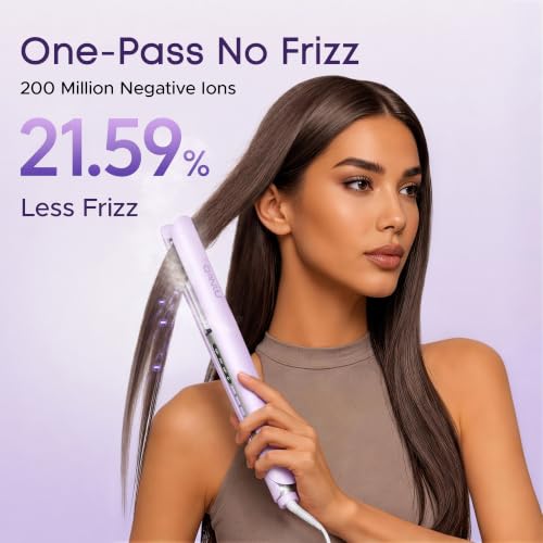 DANJU 1 Cool Mist Flat Iron Steam Hair Straightener for Less Heat Damage - image 5