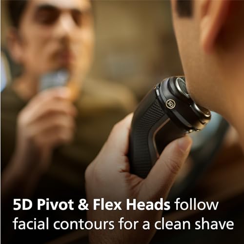 Philips Electric Shaver 3000 Series - Wet & Dry Electric Shaver for Men with SkinProtect Technology in Deep Black, Pop-up Beard Trimmer, Charging Stand, Travel Pouch (Model S3342/13) - Image 5