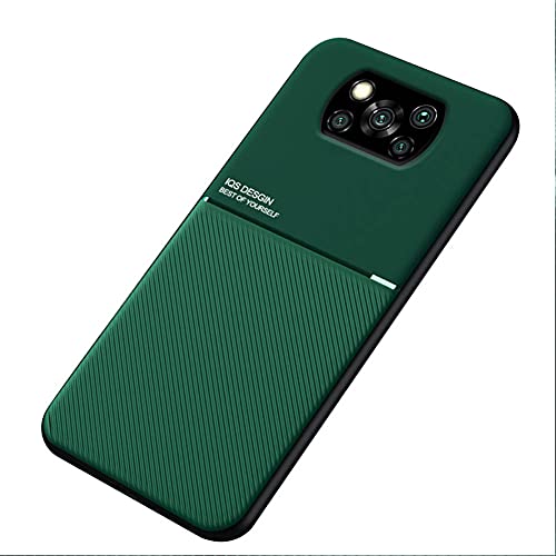 Kepuch Mowen Case Cover Bumper Built-in Metal Plate for Xiaomi Poco X3 /X3 NFC - Green