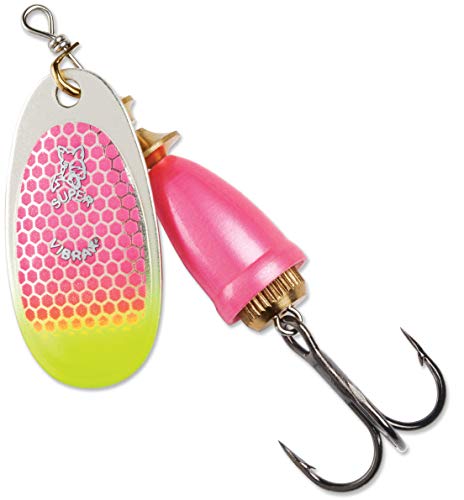 Blue Fox Classic Vibrax 06 Tackle, Pink Scale Chartreuse Tip UV, 5/8 (60-60-314IC)
