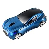 CHUYI Wireless Sport Car Shaped Mouse 1600DPI 3 Button Optical Mouse Ergonomic Mice with USB Receiver for PC Computer Laptop Gift (Green)