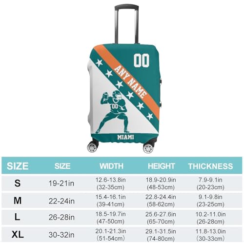 Custom Miami Style Luggage Cover Personalized with Name and Number Printing, Durable Stretchable Travel Suitcase Cover, For 18-32 Inch2