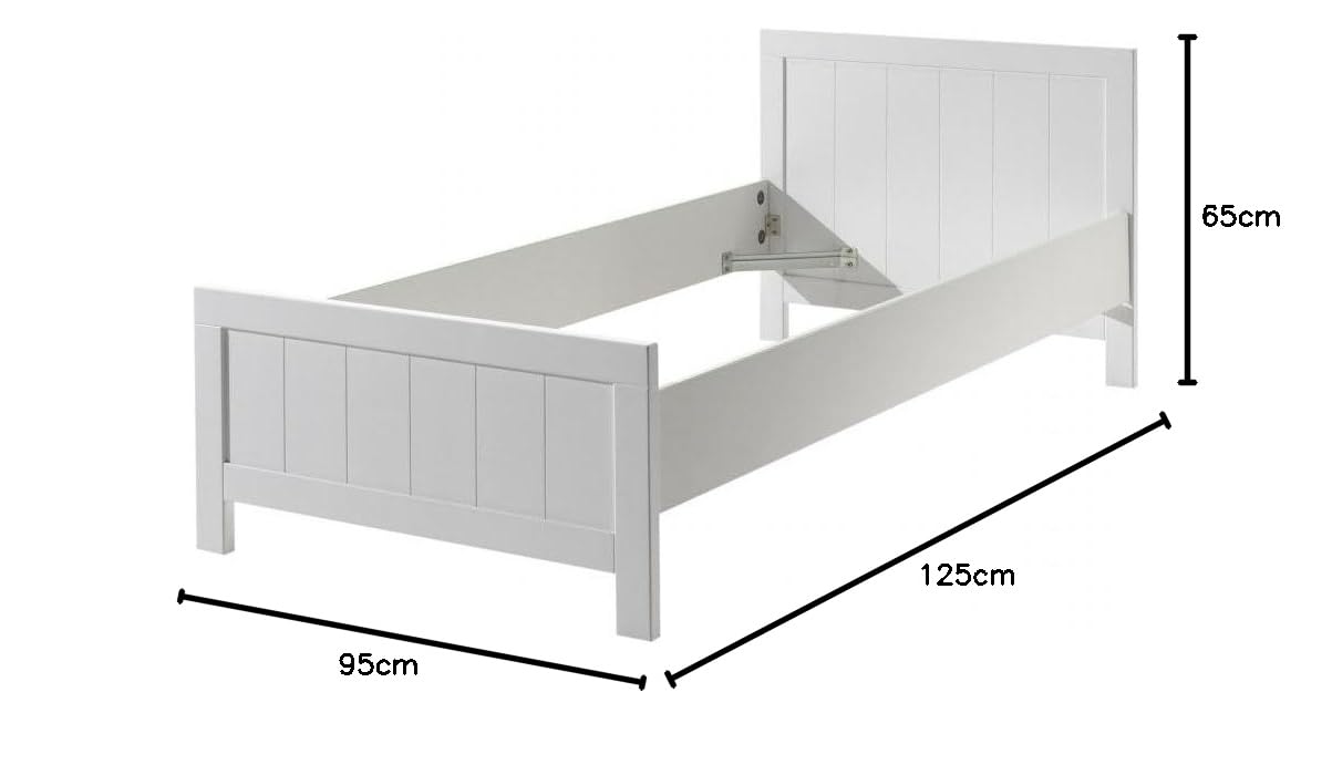 Vipack Erik Pans Lit Bebe Transformable Blanc