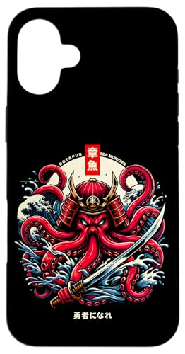 Octopus Sea Monster Aesthetic Japanese X}zP[X iPhone 16 Plus p