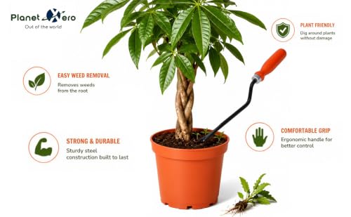 Image of Gardening Hand Weeder Tool | Heavy Duty Iron with Ergonomic Handle | Durable Weed Remover for Lawn, Vegetable Garden & Root Extraction(GTK)