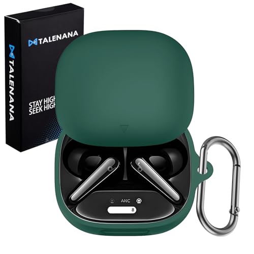 TALENANA for Anker Soundcore Liberty 4 Proケース シリコーン 保護カバー 耐衝撃 防水 防塵 キズ防止 装着充電可能 全面保護ケース イヤホン カラビナ付き Anker Soundcore Liberty 4 Pr