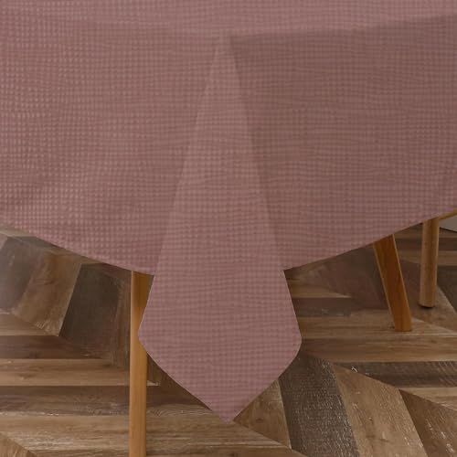 Majestic Giftware PVC Faux Leather Rectangle Tablecloth | (TCE110-5472) Palisades Waterproof & Spill Proof Dining Table Cover | Decorative Washable Tablecloth for Home, Kitchen, Party (54X72)