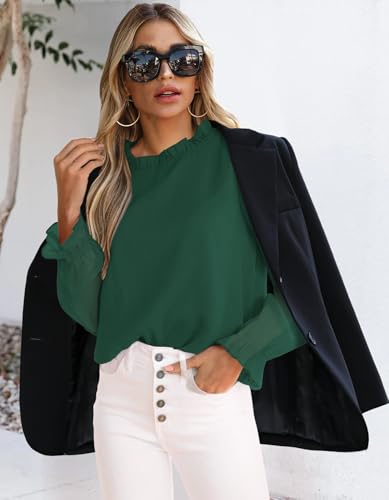 Image of Aifer Womens Blouses Dressy Casual Business Work Shirts Mock Neck Tops