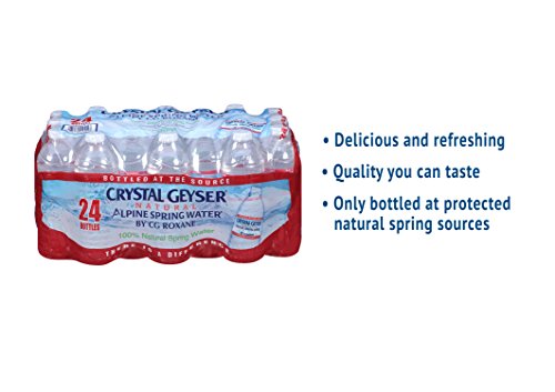 CRYSTAL GEYSER SINCE 1977 Pallet Of 84 Cases, Of Alpine 100% Natural Spring Water, 24 16.9oz bottlesper Case, Bottled at The Source, Clear, (CGW24514PL)