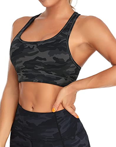Image of Oalka Women's Racerback Sports Support Workout Running Bras | Oalka Women's Racerback Sports Support Workout Running Bras