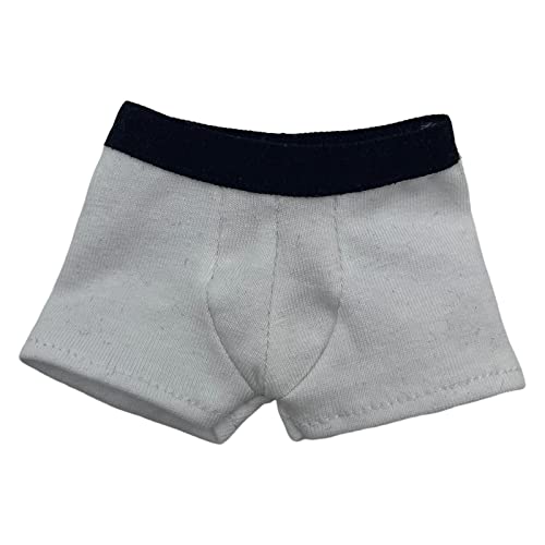 1/6 Scale Men Figure Clothes Briefs Men's Underwear Professional, White, 5cm x 8cm