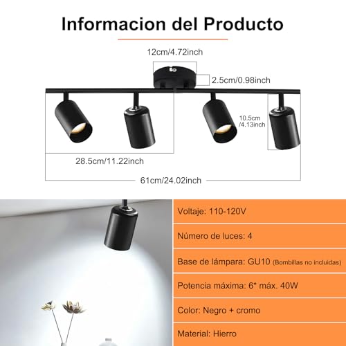 La mejor comparación de Sistemas de iluminación en rieles, barras y cables , tabla con los diez mejores. 17 Imagen adicional
