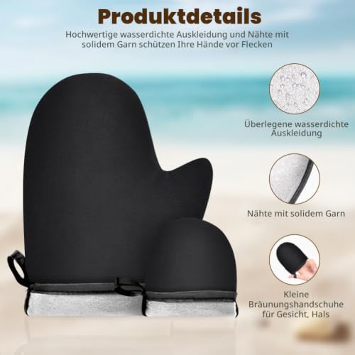 LOPHE Selbstbräuner Handschuh schwarz doppelseitig – Ansicht 3