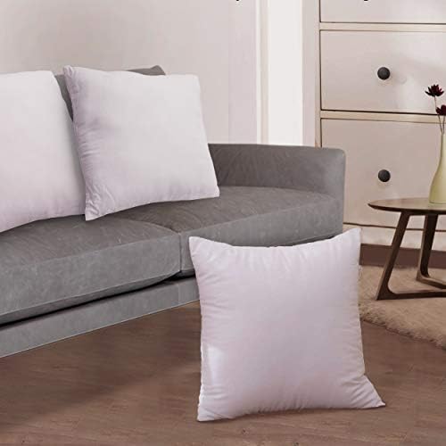 BedWolke Cushion Inserts (Pack of 2) - Hypoallergenic Hollow Fiber Cushion Pads - Premium White Cushion Inners 16" x 16" (40cm x 40cm)