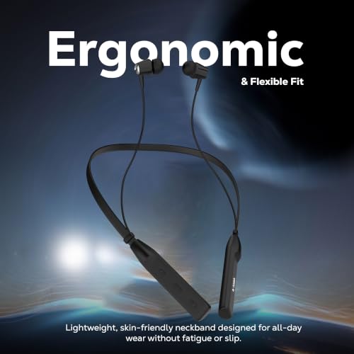 AROMA NB119 Giga Neckband Bluetooth Silver Graphite Black - Image 4