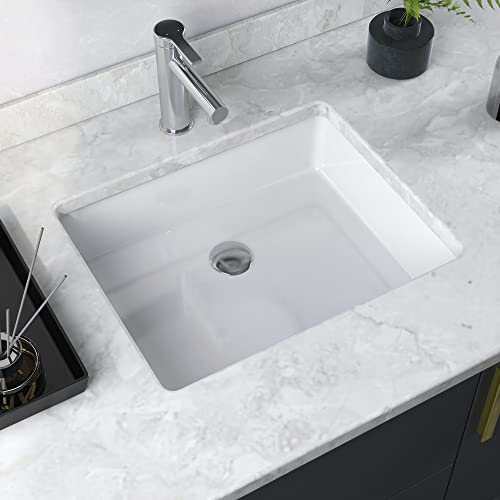 Deer Valley DV-1U201 Deervalley Rectangular Undermount Bathroom Sink,19.72 Inchx15.59 Inchx6.54 Inch Modern Vessel Sink White Undermount Bathroom Sink Rectrangle Porcelain Ceramic Lavatory Vanity Vessel Sink thumb #7
