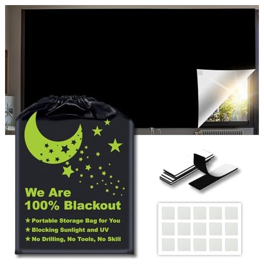 Blackout Blinds Shades [XXL 150" x 59"][100% Blackout Light] [No Drill][DIY Cut to Any Size or Shape] Portable Temporary Travel Blackout Curtains for Nursery,Bedroom,Film Room,RV Car Windows Cover